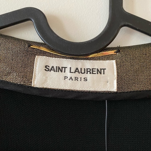 New SAINT LAURENT gold Metallic Mini Dress - Picture 8 of 8